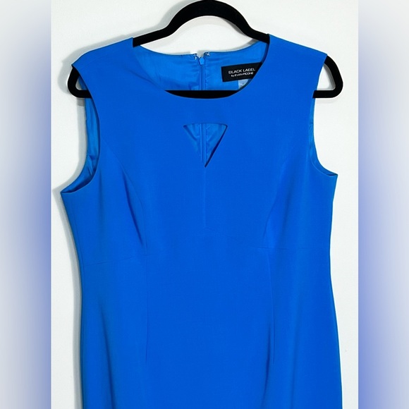 Black Label by Evan Picone Sheath Dress Peacock Blue Size 10 - Picture 2 of 8